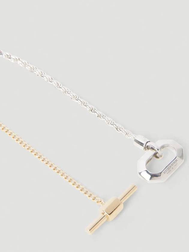 Bottega Veneta Facet Chain Bracelet Silver Gold