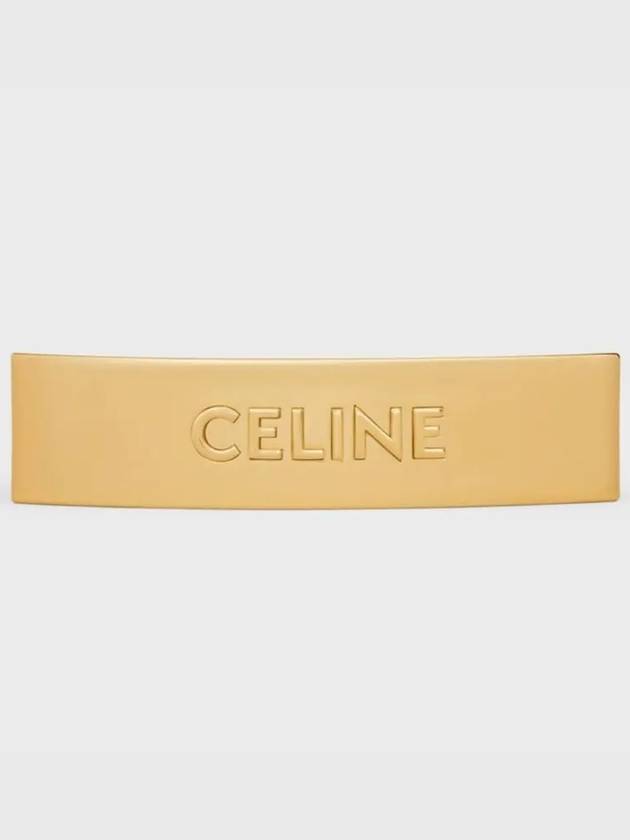 CELINE Brass And Steel Gold Finish Hair Clip Gold