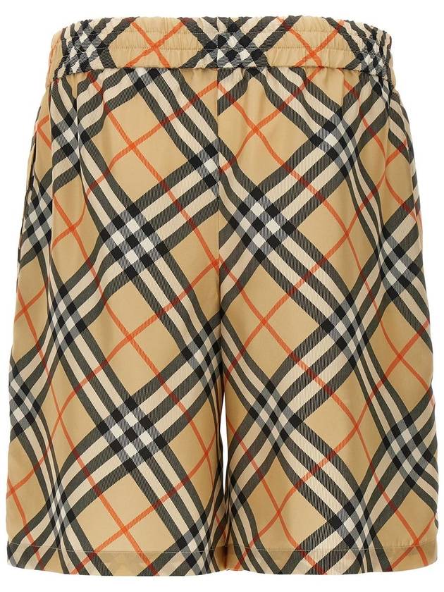 Burberry Burberry Check Silk Bermuda Shorts