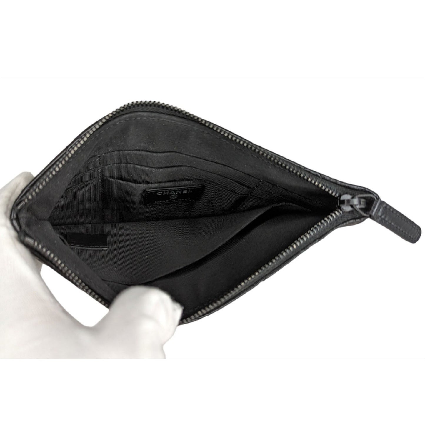 Chanel bag Black Aged Calfskin O Case 2.55 Reissue Pouch