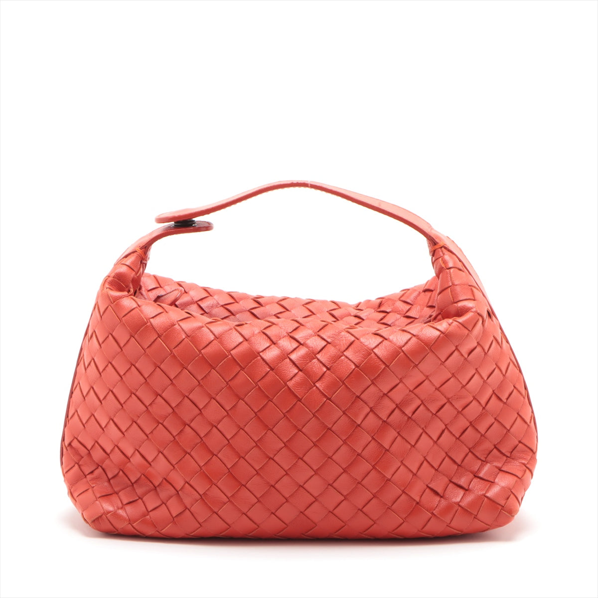 Bottega Veneta Intrecciato Leather Handbag Red 114087