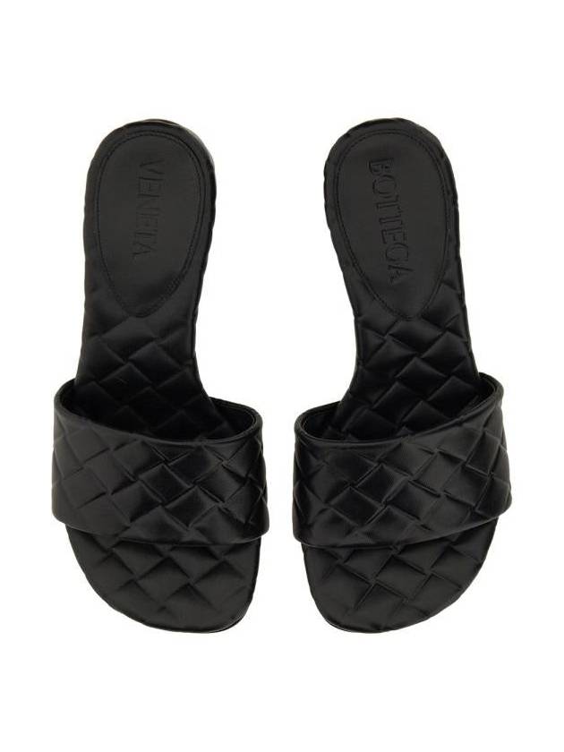 Bottega Veneta Amy Intrecciato Motif Leather Mule Heel Black