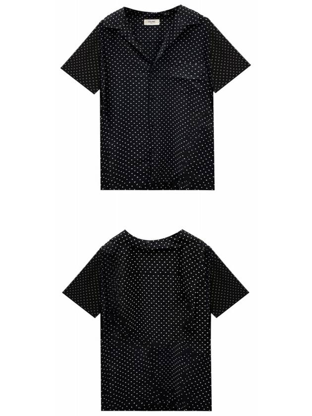 CELINE Hawaiian Viscose Short Sleeve Shirt Black