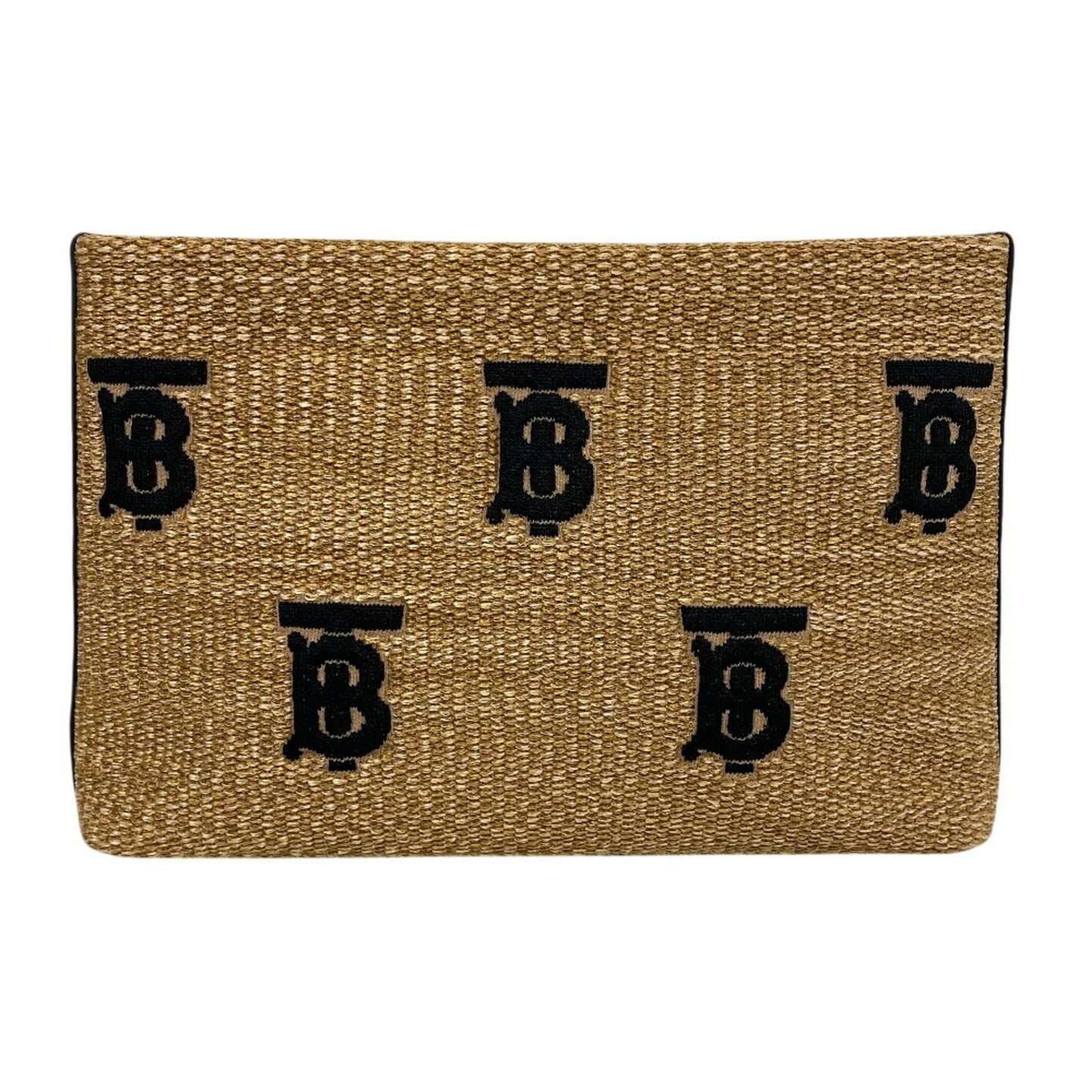 Burberry Leather Straw Clutch Bag ()