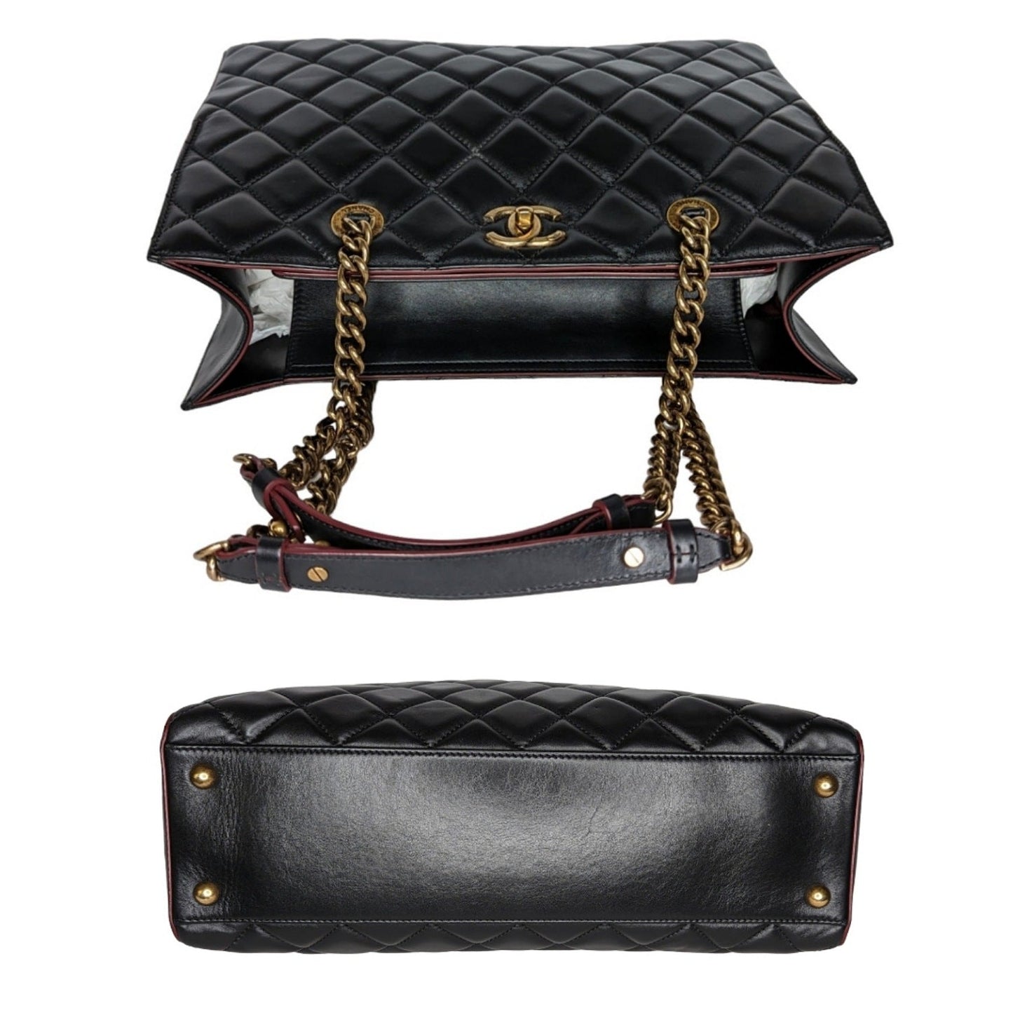 Chanel bag Black Quilted Calfskin Perfect Edge Tote