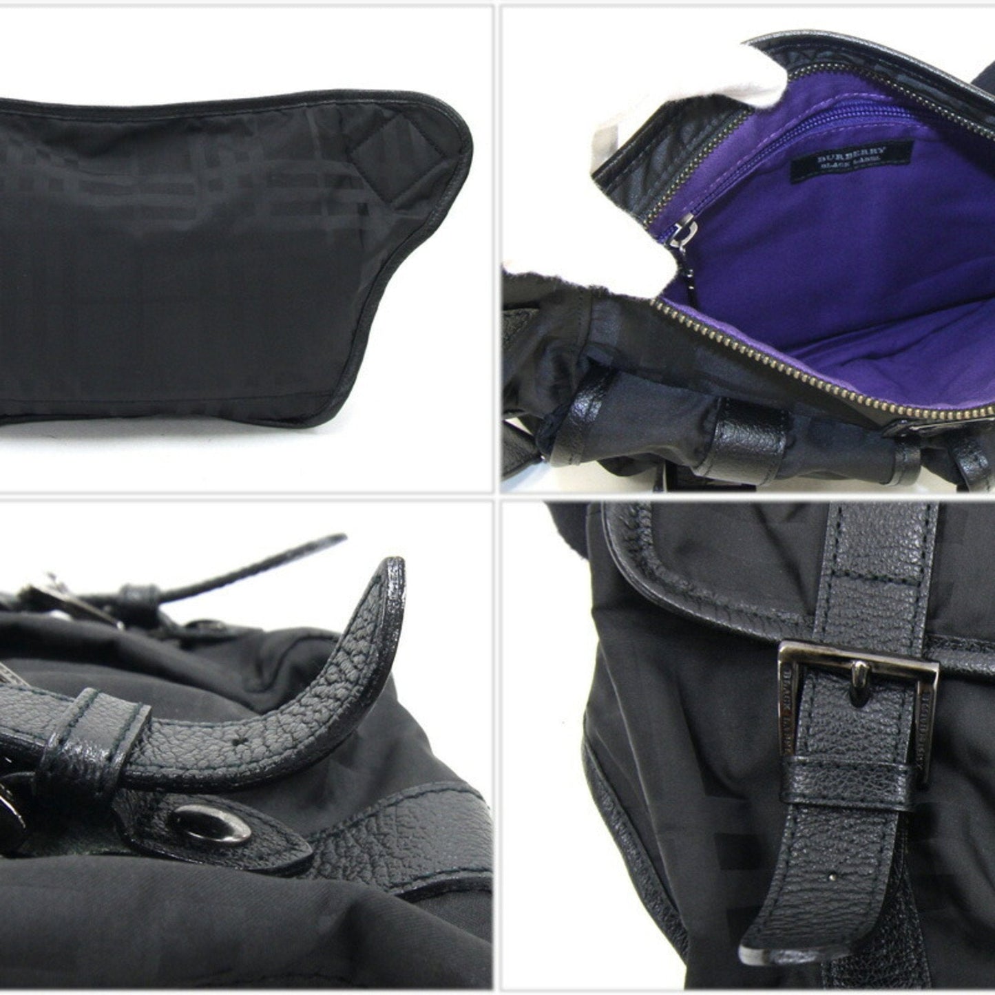 Burberry Nylon Leather Fanny Pack Sling Bag ()