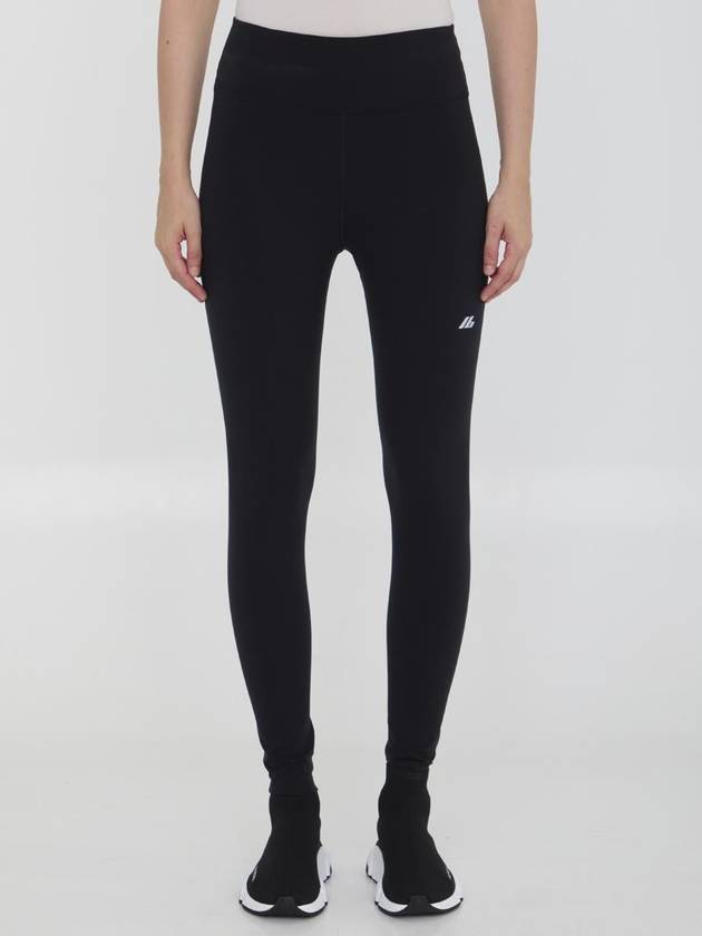 Balenciaga reflective logo leggings black