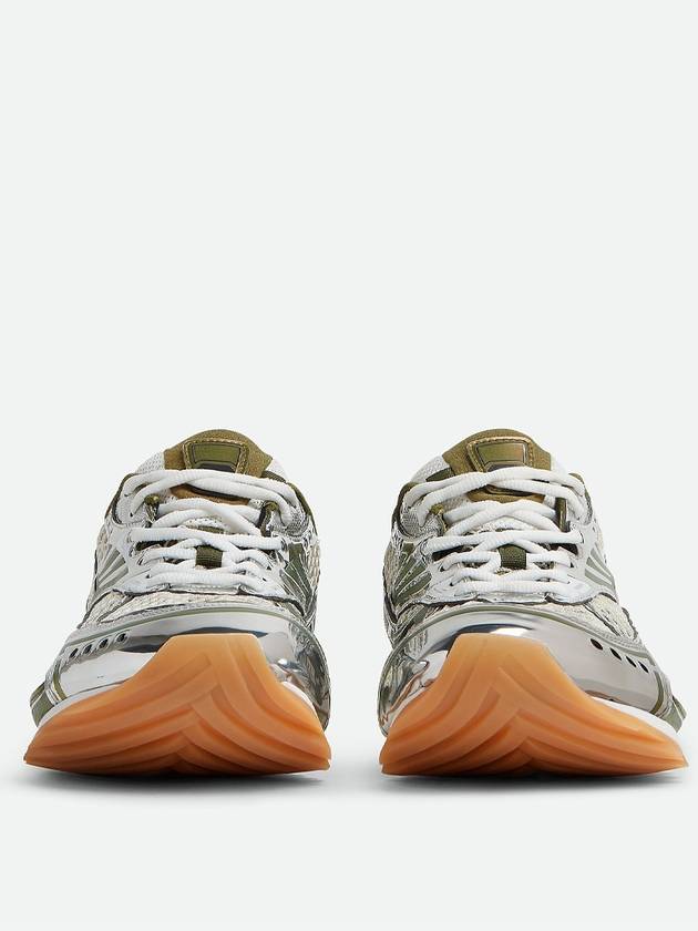 Bottega Veneta Orbit Mesh Rubber Low Top Sneakers Green