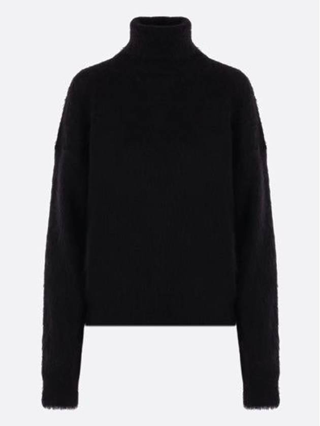 Saint Laurent Women's Mohair Blend Turtleneck Black