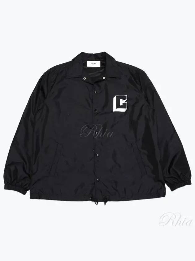 CELINE Lightweight Nylon Coach Jacket Black