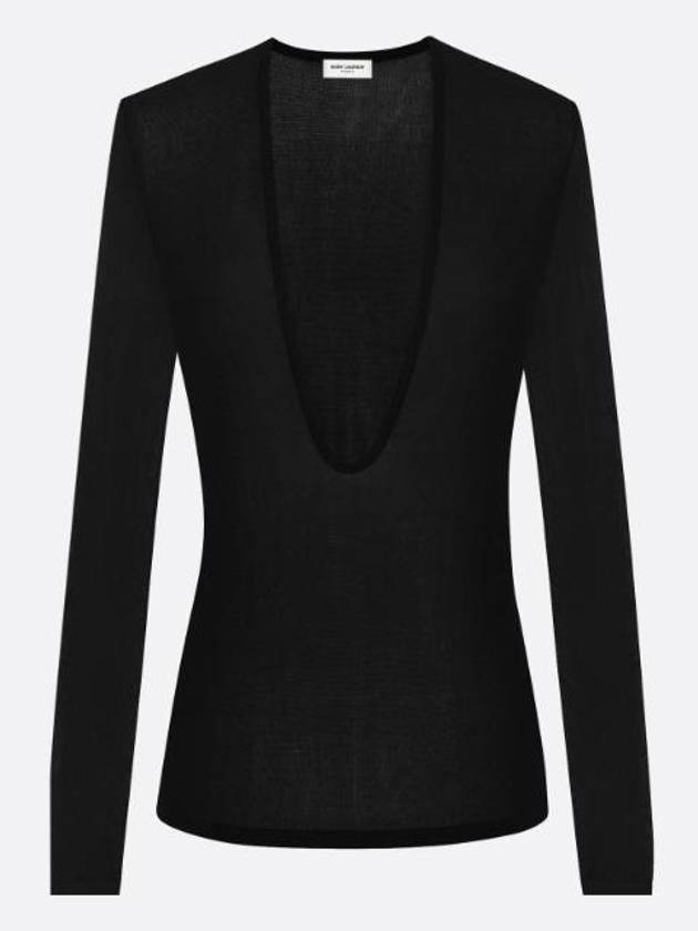 Saint Laurent N26 women's top viscose knit top