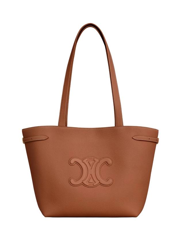 CELINE Cabas Anais Small Grain Calfskin Tote Bag Tan