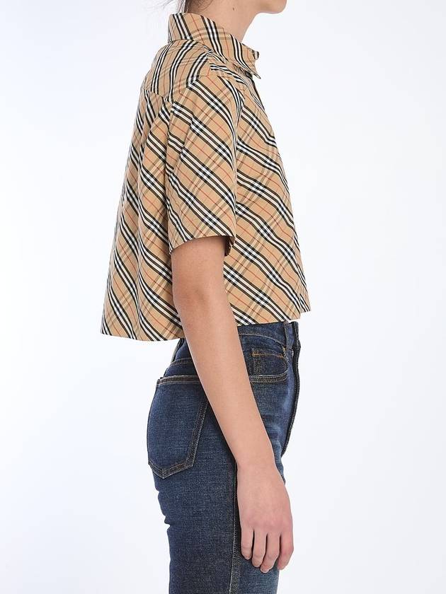 Burberry Check Cropped Shirt