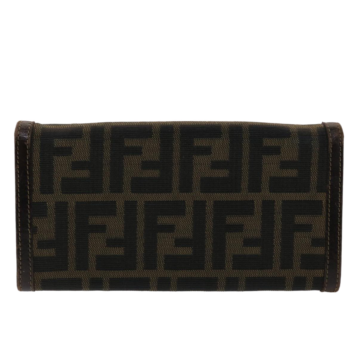FENDI Zucca Canvas Long Wallet Black Brown 2309-30851/088 ac2046