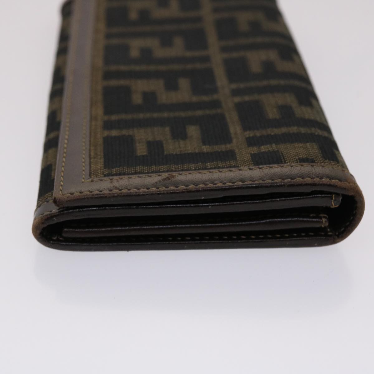 FENDI Zucca Canvas Long Wallet Black Brown 2309-30851/088 ac2046