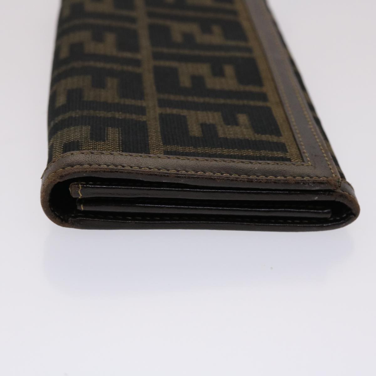 FENDI Zucca Canvas Long Wallet Black Brown 2309-30851/088 ac2046