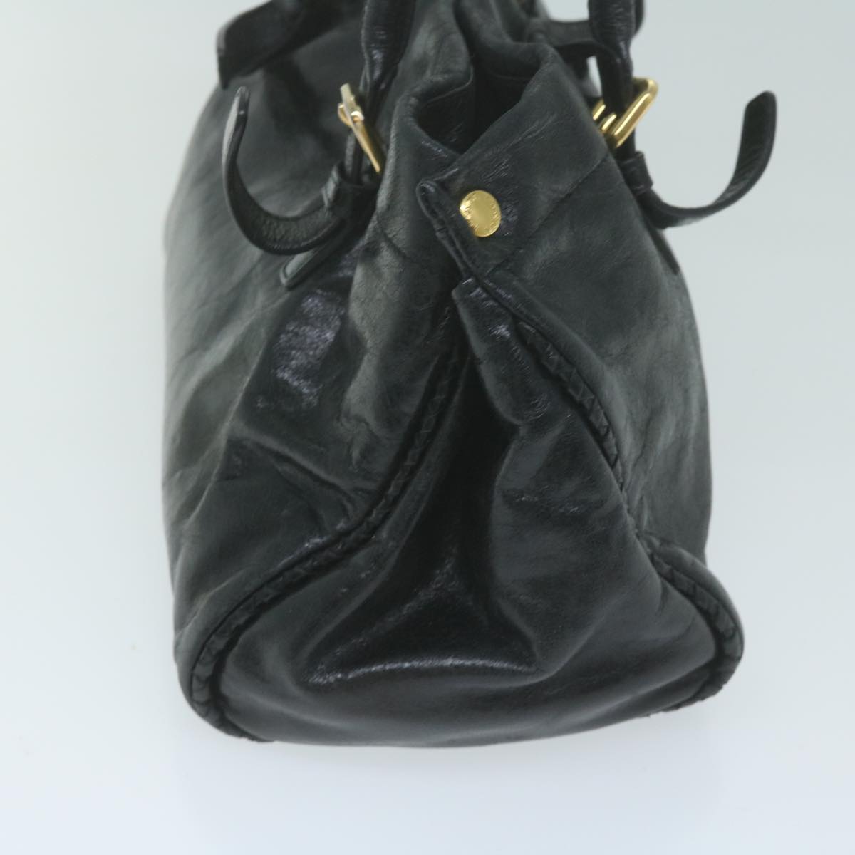 PRADA Hand Bag Leather 2way Black ac2538