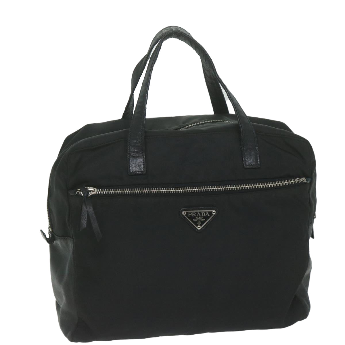 PRADA Hand Bag Nylon Black ac2572