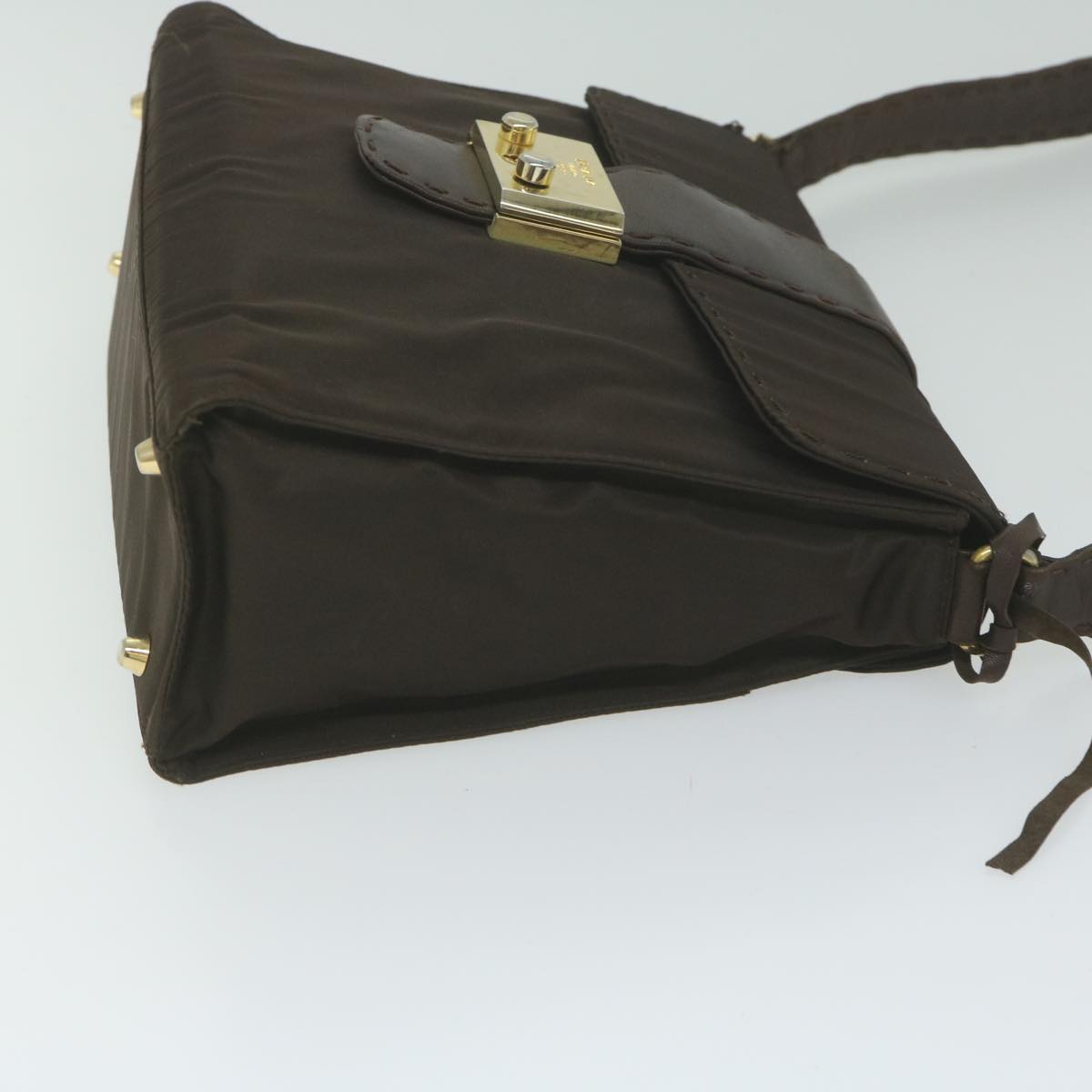PRADA Shoulder Bag Nylon Brown ac2574