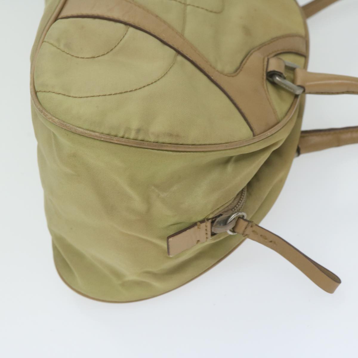 PRADA Hand Bag Nylon Beige ac2600