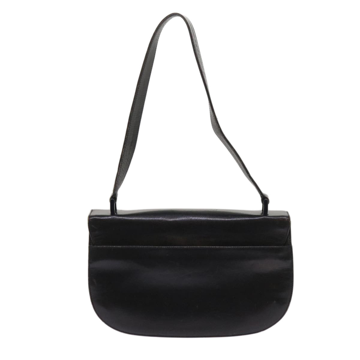 PRADA Quilted Shoulder Bag Leather Black ac2657