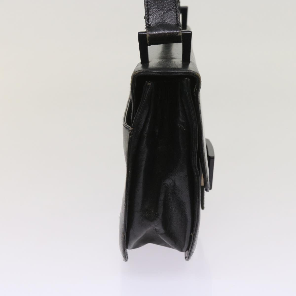 PRADA Quilted Shoulder Bag Leather Black ac2657