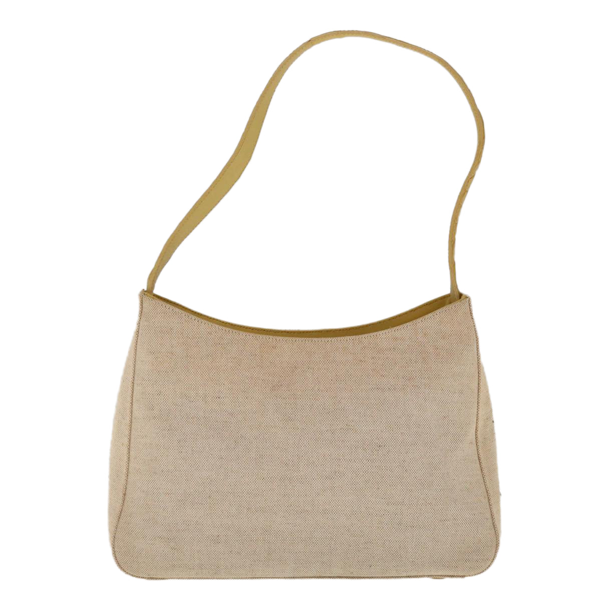 PRADA Shoulder Bag Canvas Beige ac2659