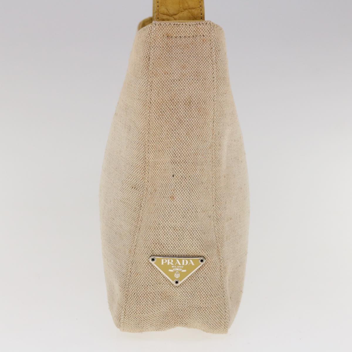 PRADA Shoulder Bag Canvas Beige ac2659