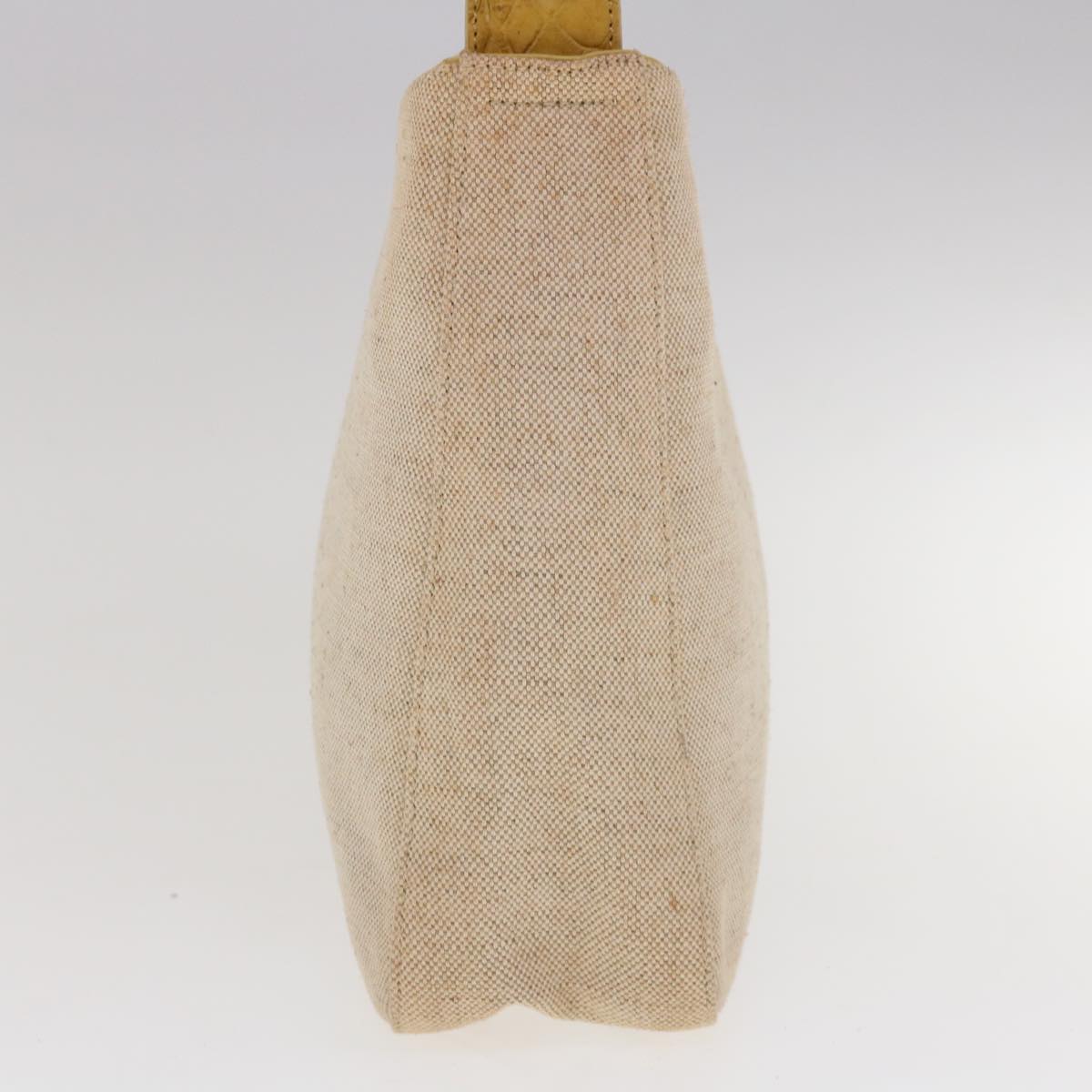 PRADA Shoulder Bag Canvas Beige ac2659