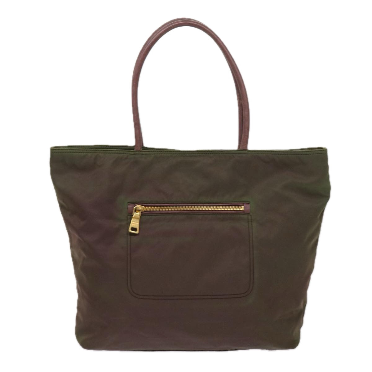 PRADA Tote Bag Nylon Khaki ac2731
