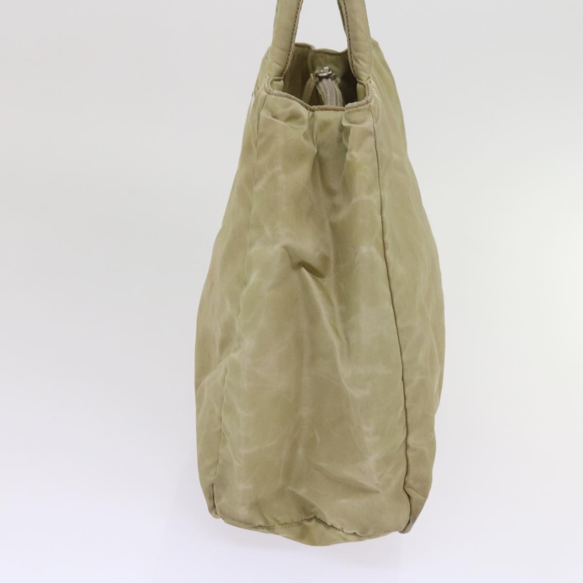PRADA Hand Bag Nylon Beige ac2748
