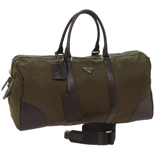 PRADA Boston Bag Nylon 2way Green  ac2785