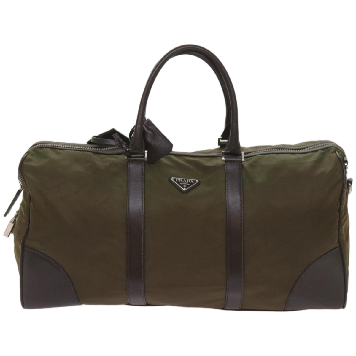 PRADA Boston Bag Nylon 2way Green  ac2785