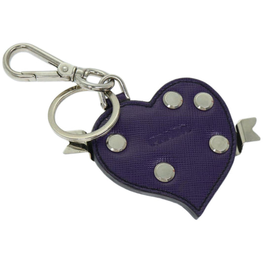 PRADA Charm Safiano leather Purple  ac2801