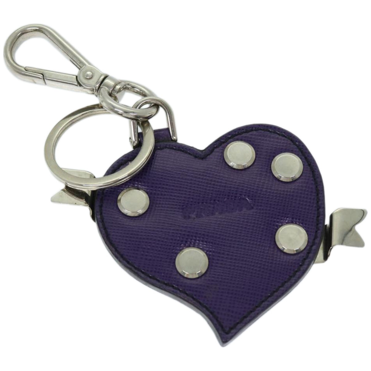 PRADA Charm Safiano leather Purple  ac2801