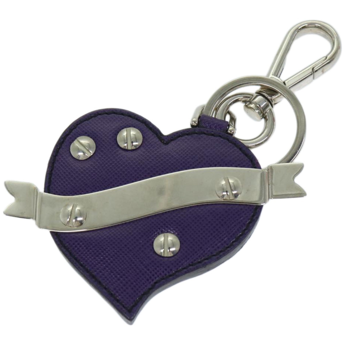 PRADA Charm Safiano leather Purple  ac2801