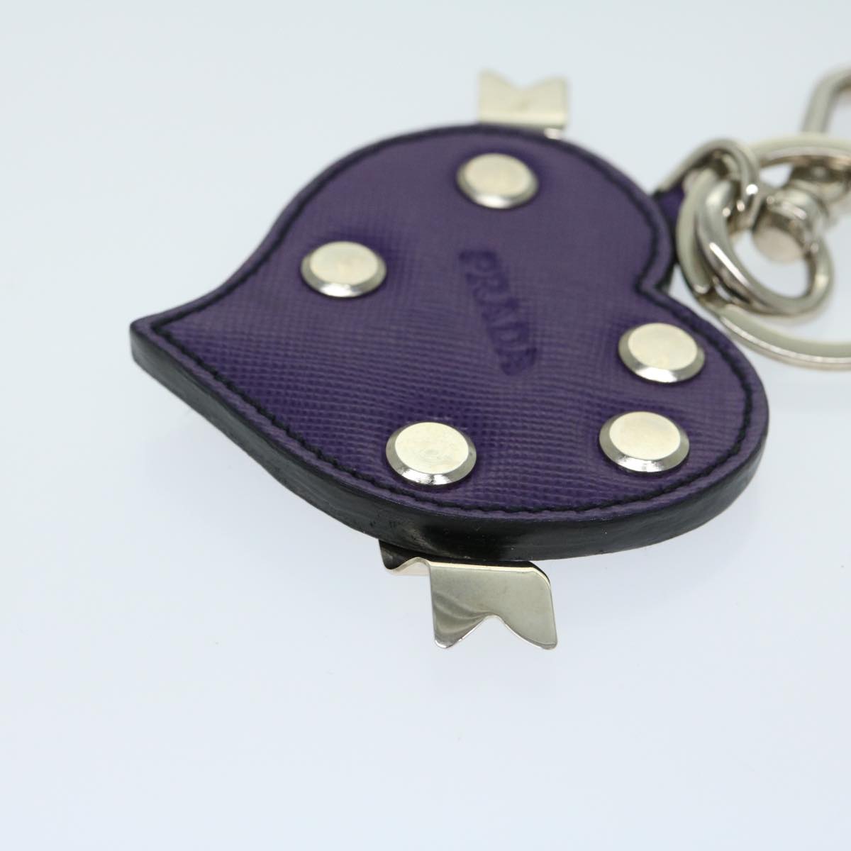 PRADA Charm Safiano leather Purple  ac2801