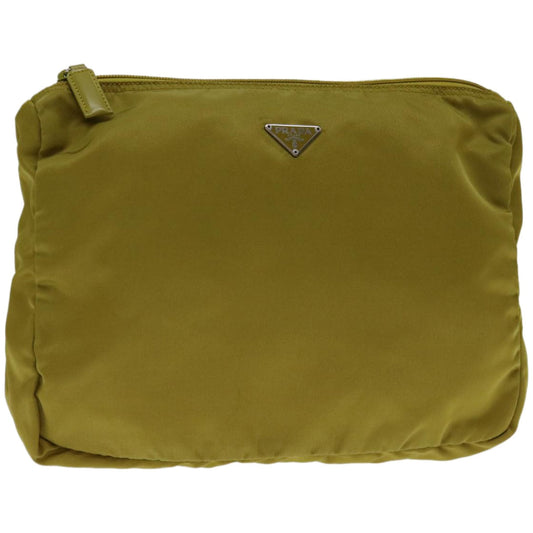 PRADA Pouch Nylon Khaki  ac2804