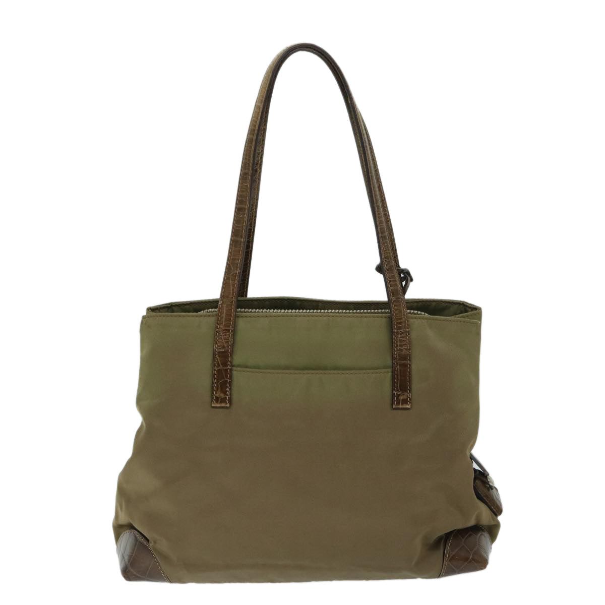 PRADA Hand Bag Nylon Khaki  ac2811