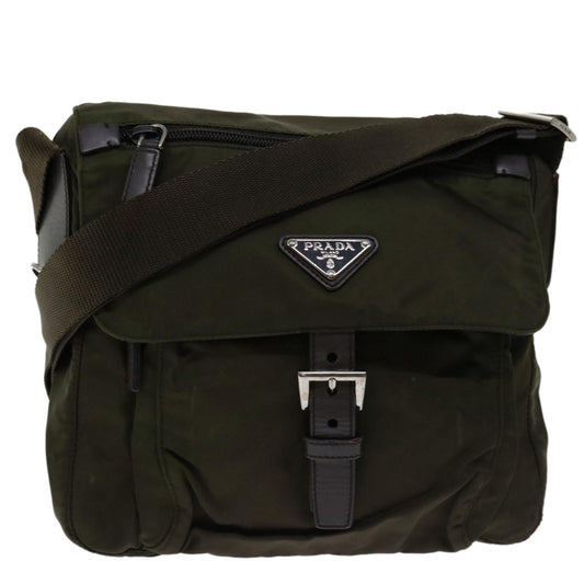 PRADA Shoulder Bag Nylon Khaki  ac2817