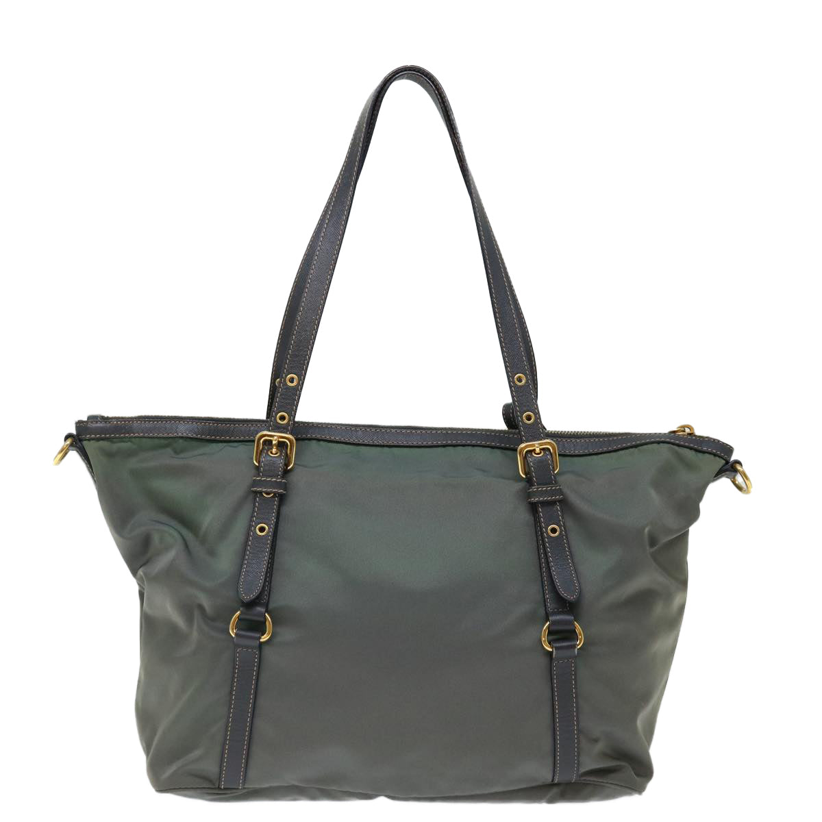 PRADA Tote Bag Nylon 2way Green ac2861