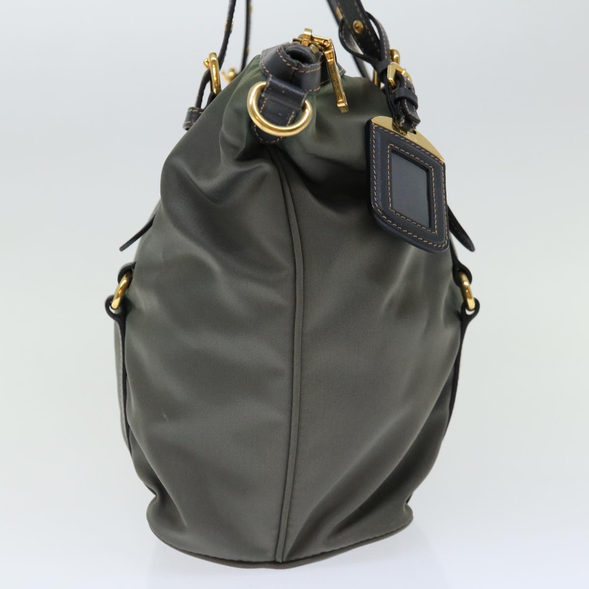 PRADA Tote Bag Nylon 2way Green ac2861