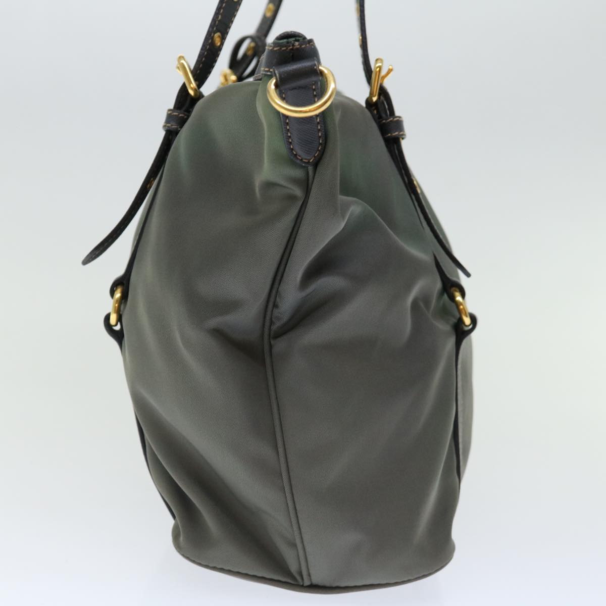 PRADA Tote Bag Nylon 2way Green ac2861