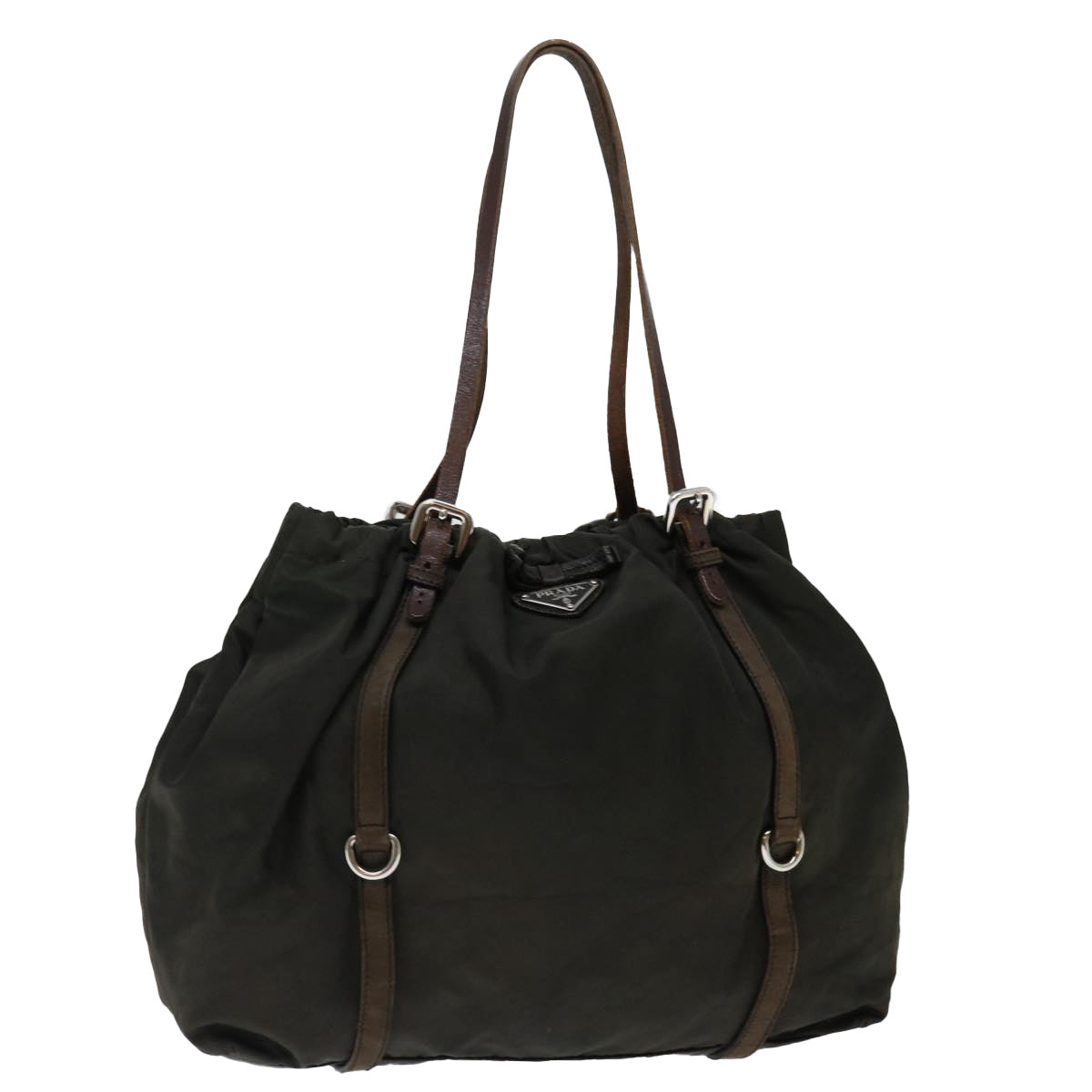 PRADA Shoulder Bag Nylon Khaki ac2867