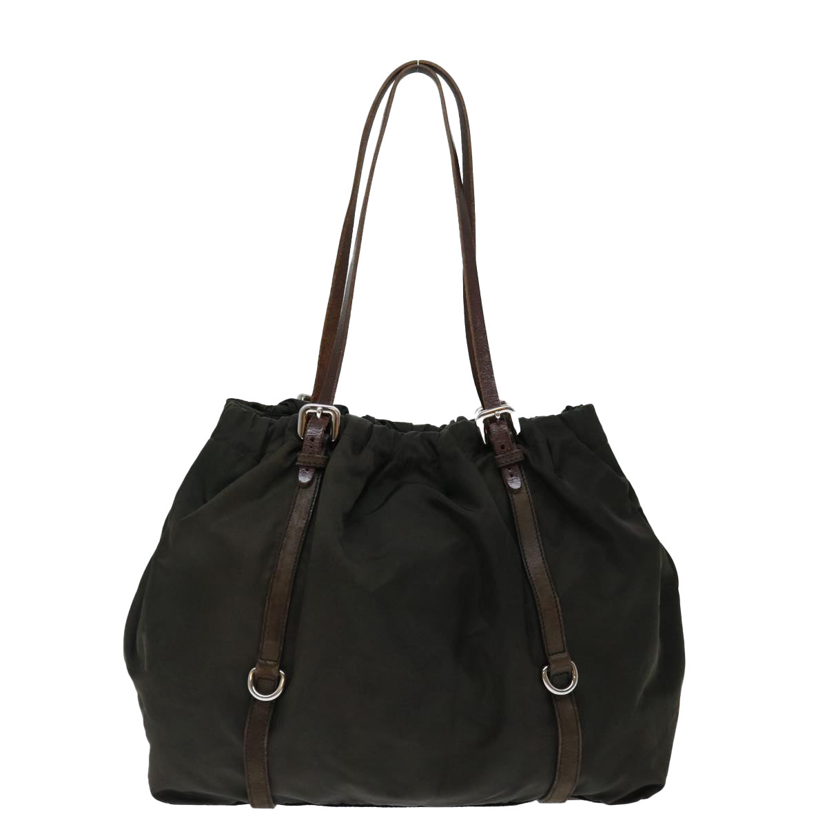 PRADA Shoulder Bag Nylon Khaki ac2867