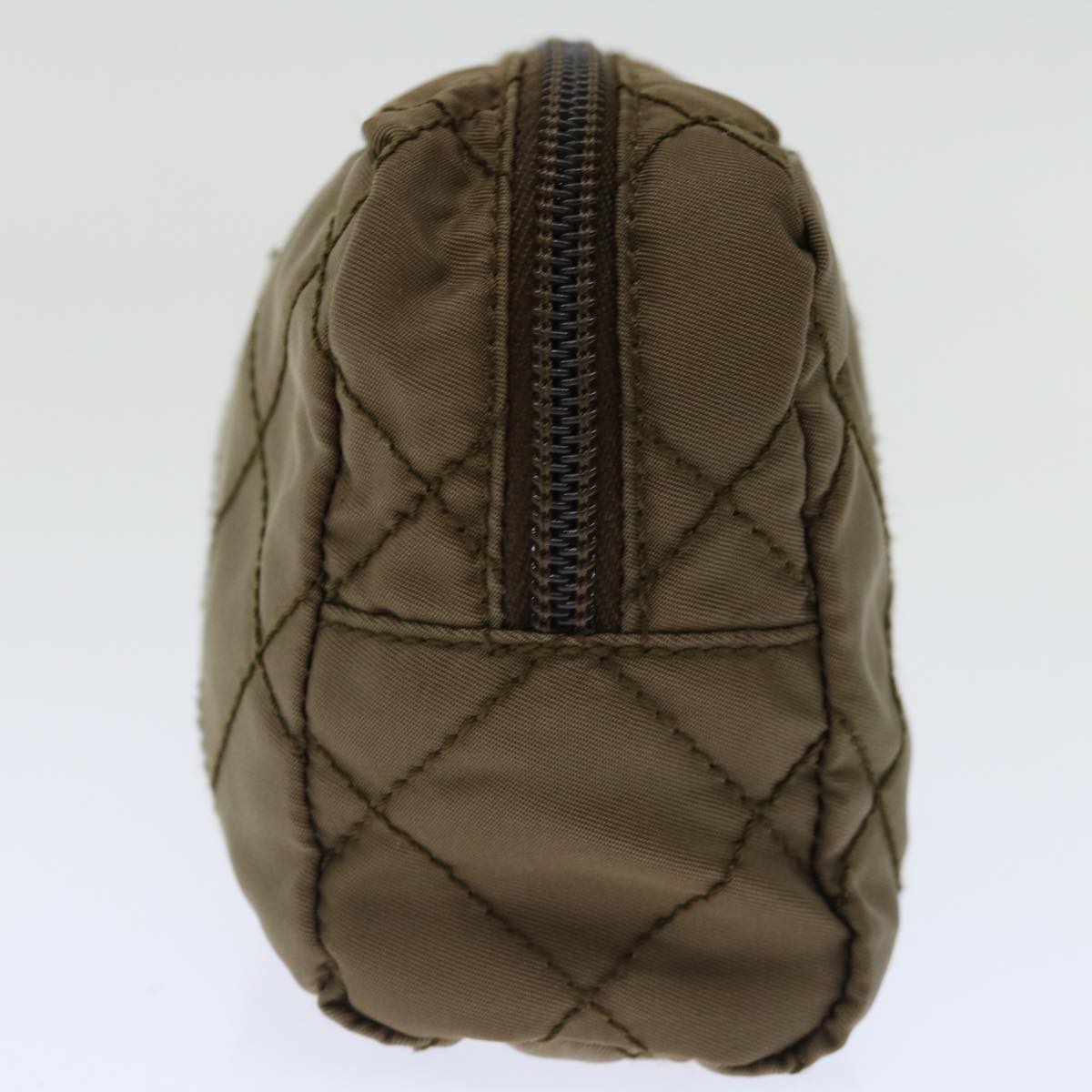 PRADA Quilted Pouch Nylon Beige ac2906