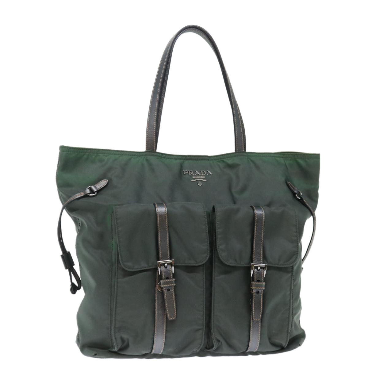 PRADA Tote Bag Nylon Khaki ac2934