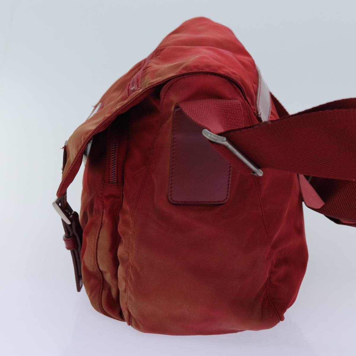 PRADA Shoulder Bag Nylon Red ac2935