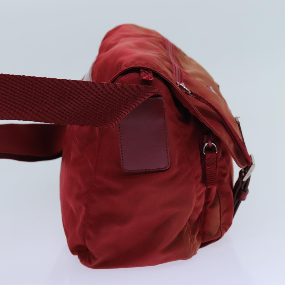 PRADA Shoulder Bag Nylon Red ac2935