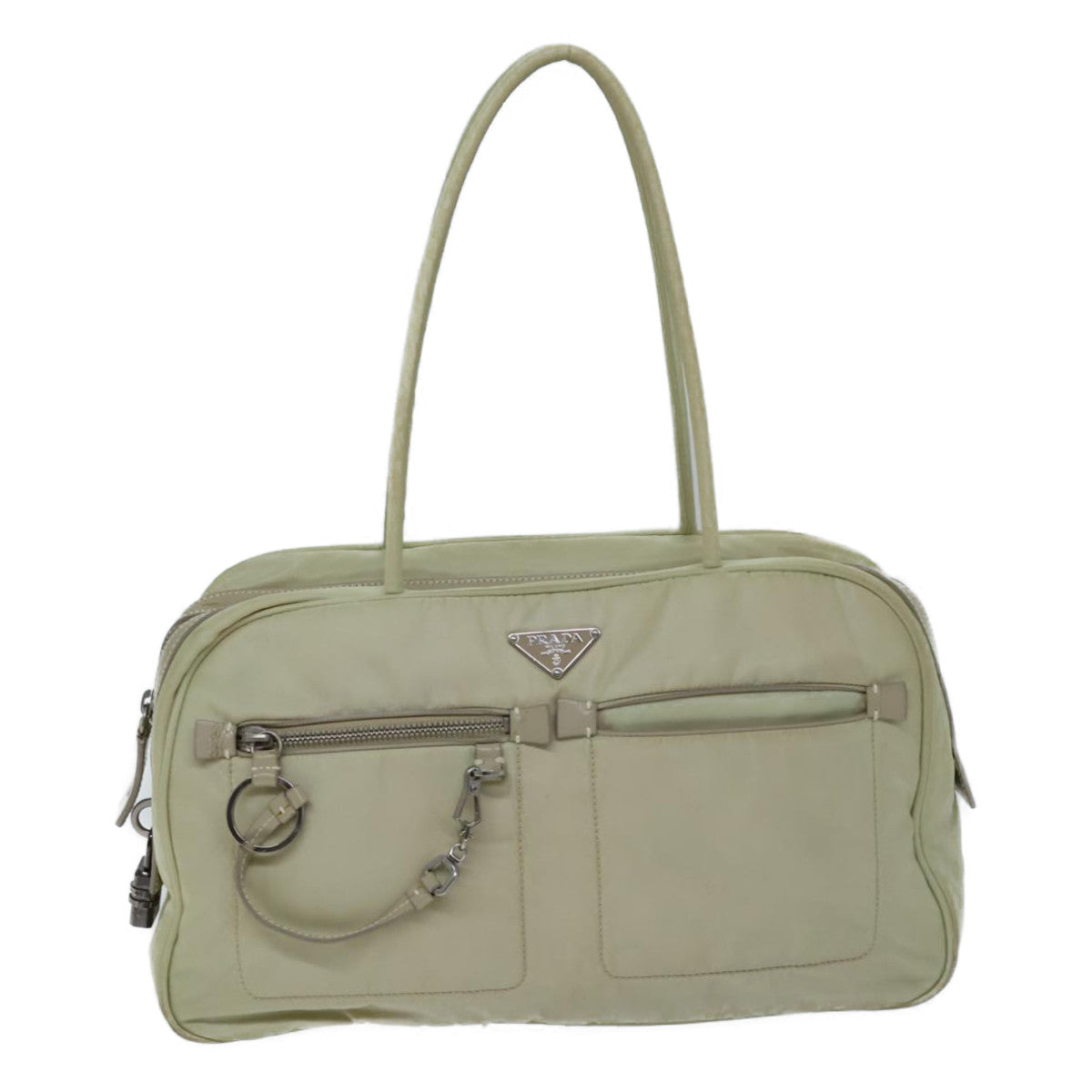 PRADA Shoulder Bag Nylon Beige ac2972